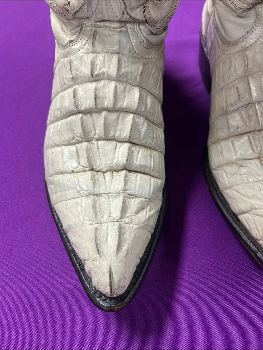 Authentic Los Altos crocodile leather cowboy boots